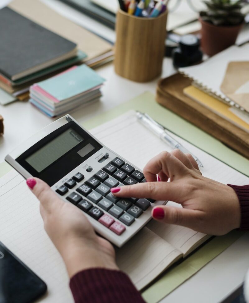 Woman accountant working on the desk